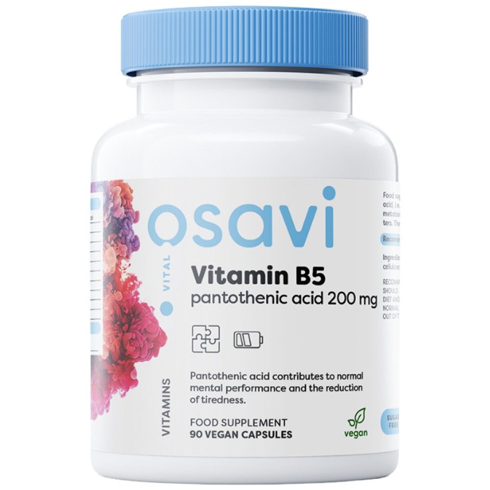Vitamin B5 | Pantothenic Acid 200 mg - 90 capsules