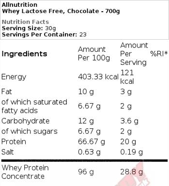 Whey | Lactose Free Protein - 700 грама - Feel You