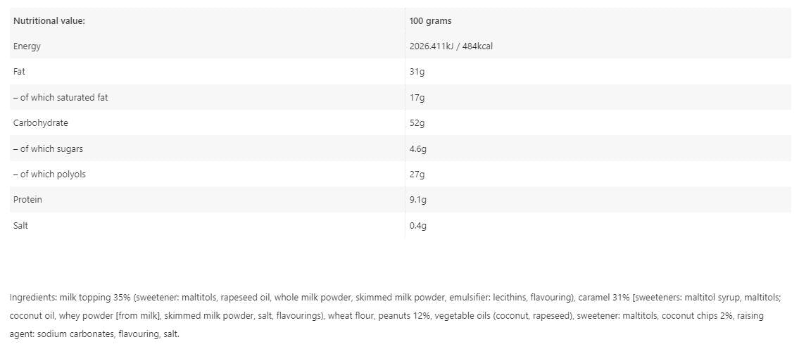 Nutlove pieno sausainis | Karamelė ir žemės riešutas - 128 gramai