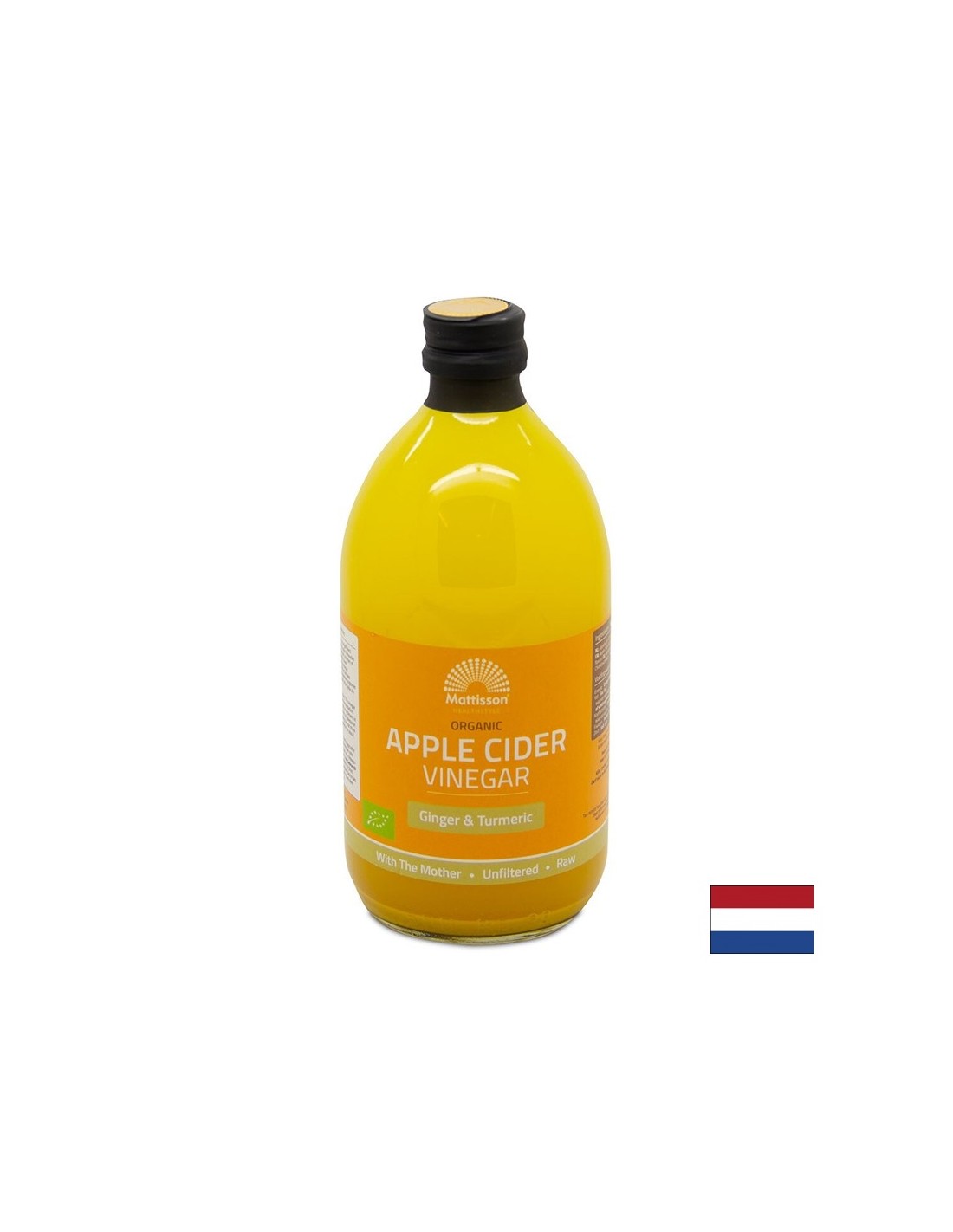 Ocet jabłkowy z imbirem i kurkumą (Organic), 500 ml <tc>Mattisson Healthstyle</tc>