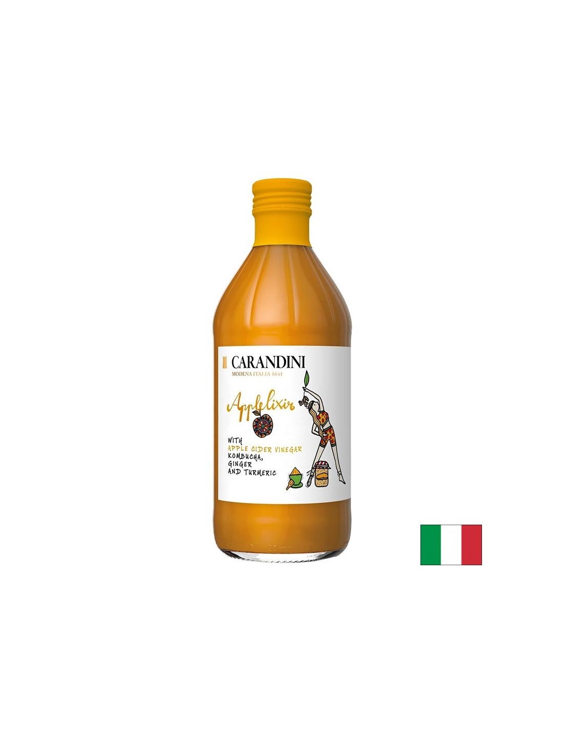 Apple Cider Esseg mat Kombucha, Ginger an Turmerer, 500 ml