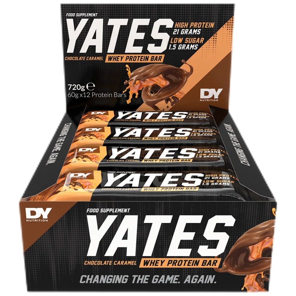 Bara de proteine ​​Yates Whey | Fără zahăr - 12 x 60 grame