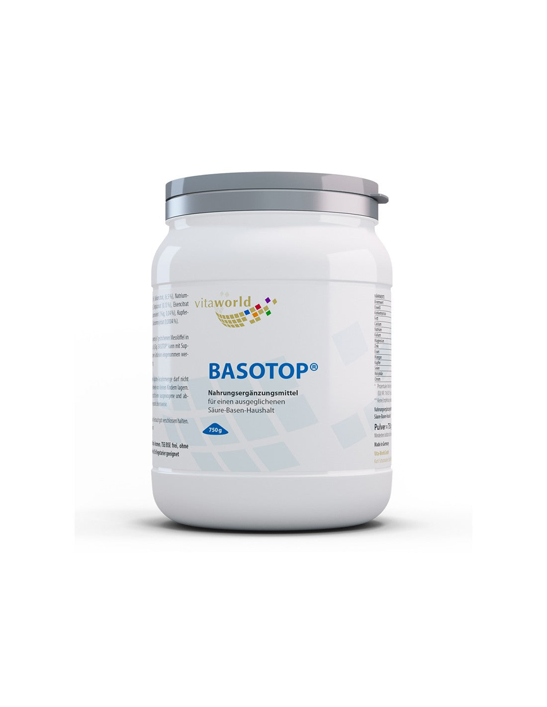 Минерали и микроелементи за алкално-киселинен баланс - BASOTOP, 750 g, прах - Feel You