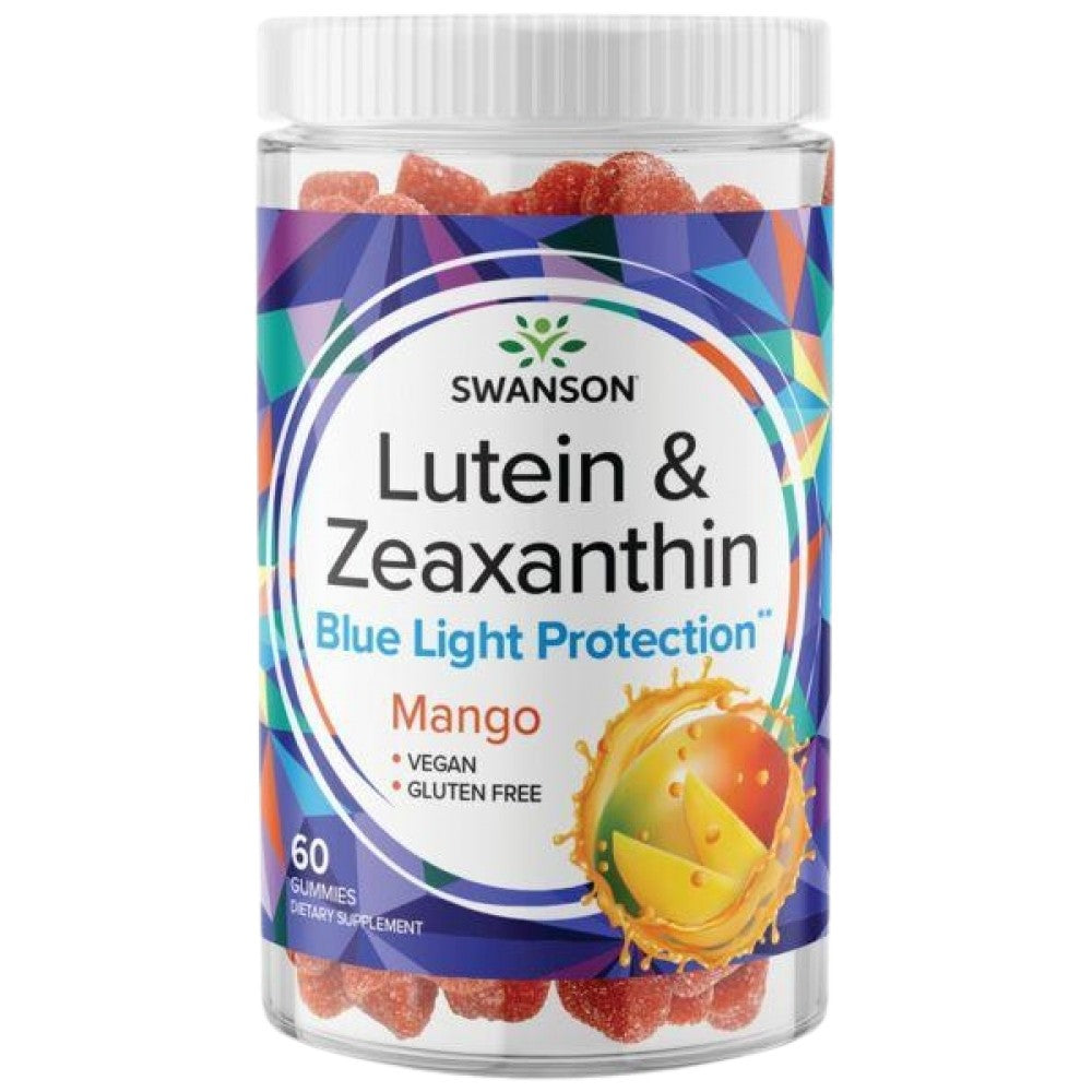 „Lutein“ ir „Zeaxanthin“ gumulai | Mango - 60 kramtomų tablečių