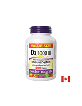 Gesond Schanken a staark Immunitéit - Vitamin D3 1000 IU, 500 Pëllen