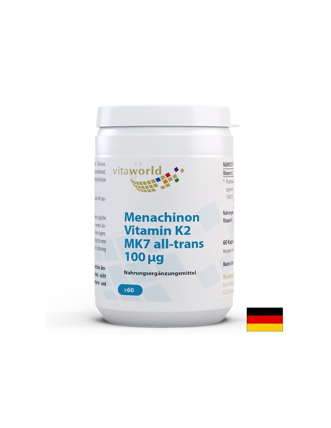 Gezonde botten - vitamine K2 (MK7), 100 µg x 60 capsules