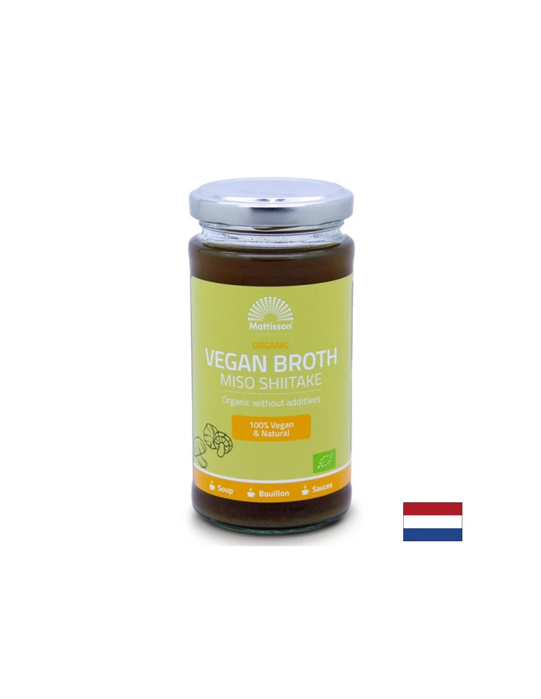 Probiotic vegetable broth with Miso and Shiitake mushrooms BIO - (+ herbs and spices), 240 ml