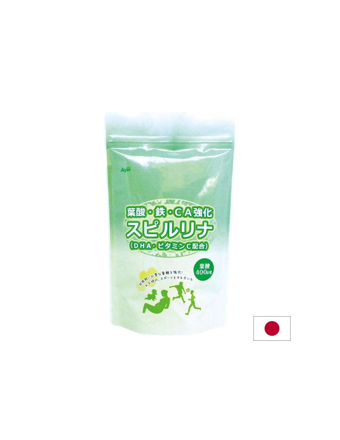Japanische Spirulina + Omega -3, Folsäure, Eisen, Kalzium - Frauengesundheit, 1200 Tabletten