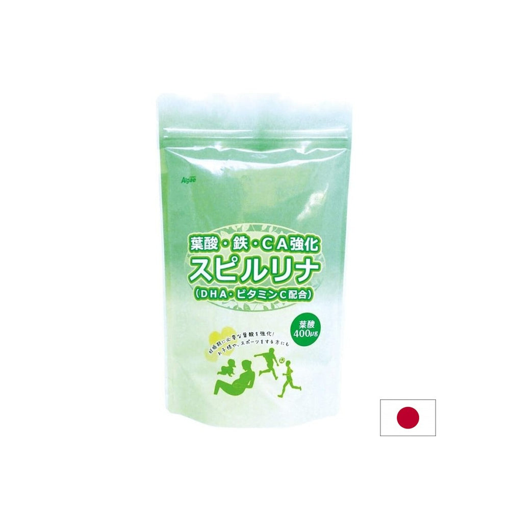 Japanische Spirulina + Omega -3, Folsäure, Eisen, Kalzium - Frauengesundheit, 1200 Tabletten