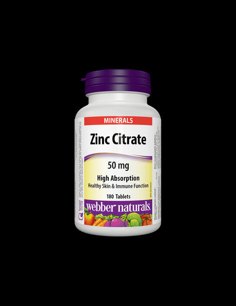 Zinc Citrate / Цинк (цитрат), 50 mg, 180 таблетки - Feel You