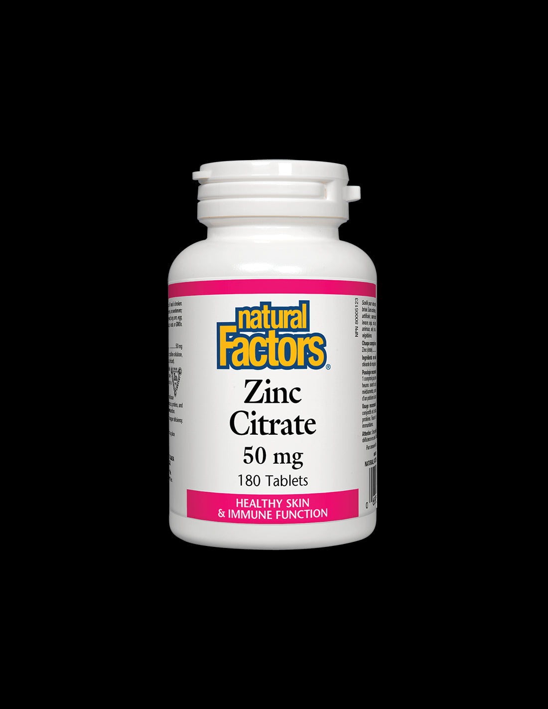 Zinc Citrate / Цинк (цитрат) 50 mg х 180 таблетки Natural Factors - Feel You