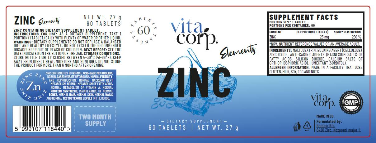 Óxido de zinco 25 mg 60 comprimidos